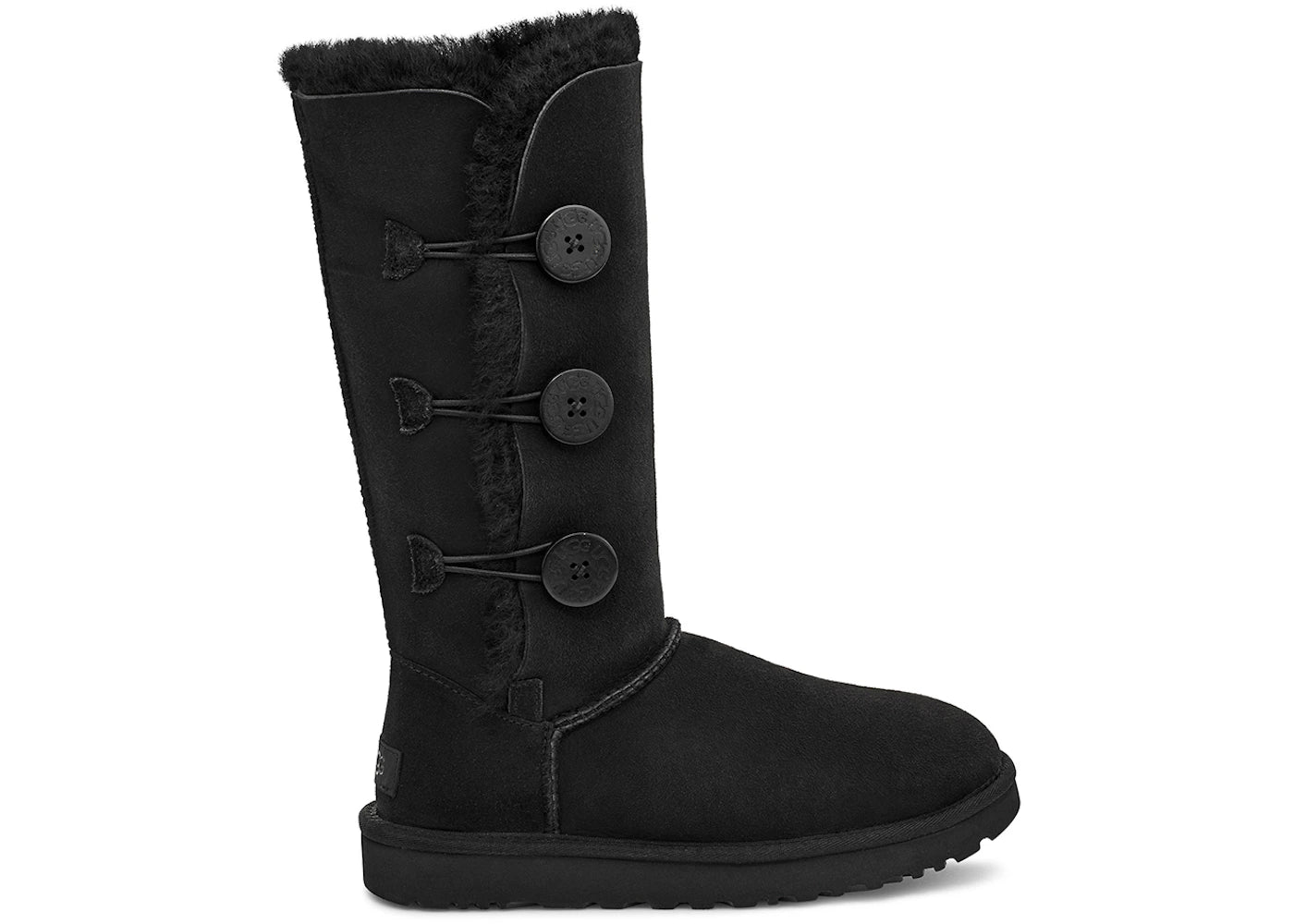 ugg bailey button triplet ii boot black (women's)