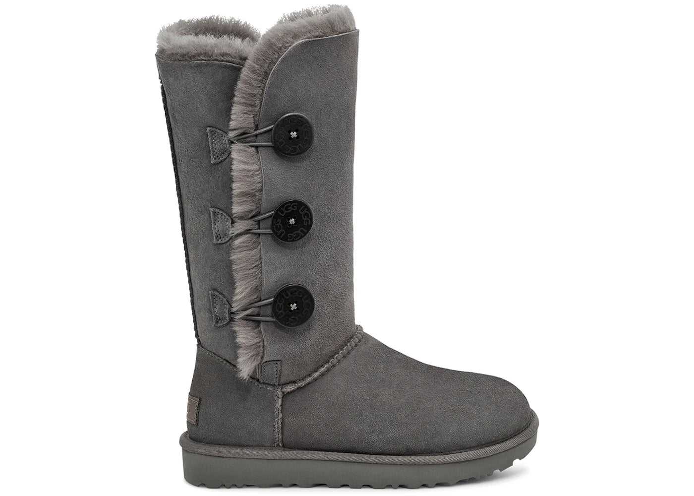 ugg bailey button triplet ii boot grey (women's)