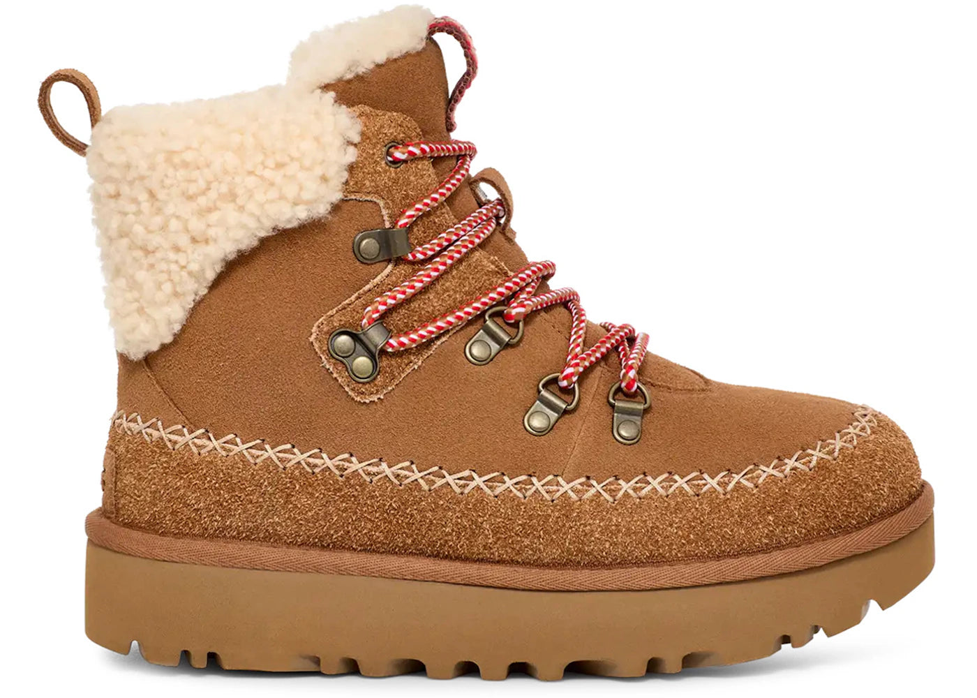 ugg classic alpine lace-up boot chestnut (women's)