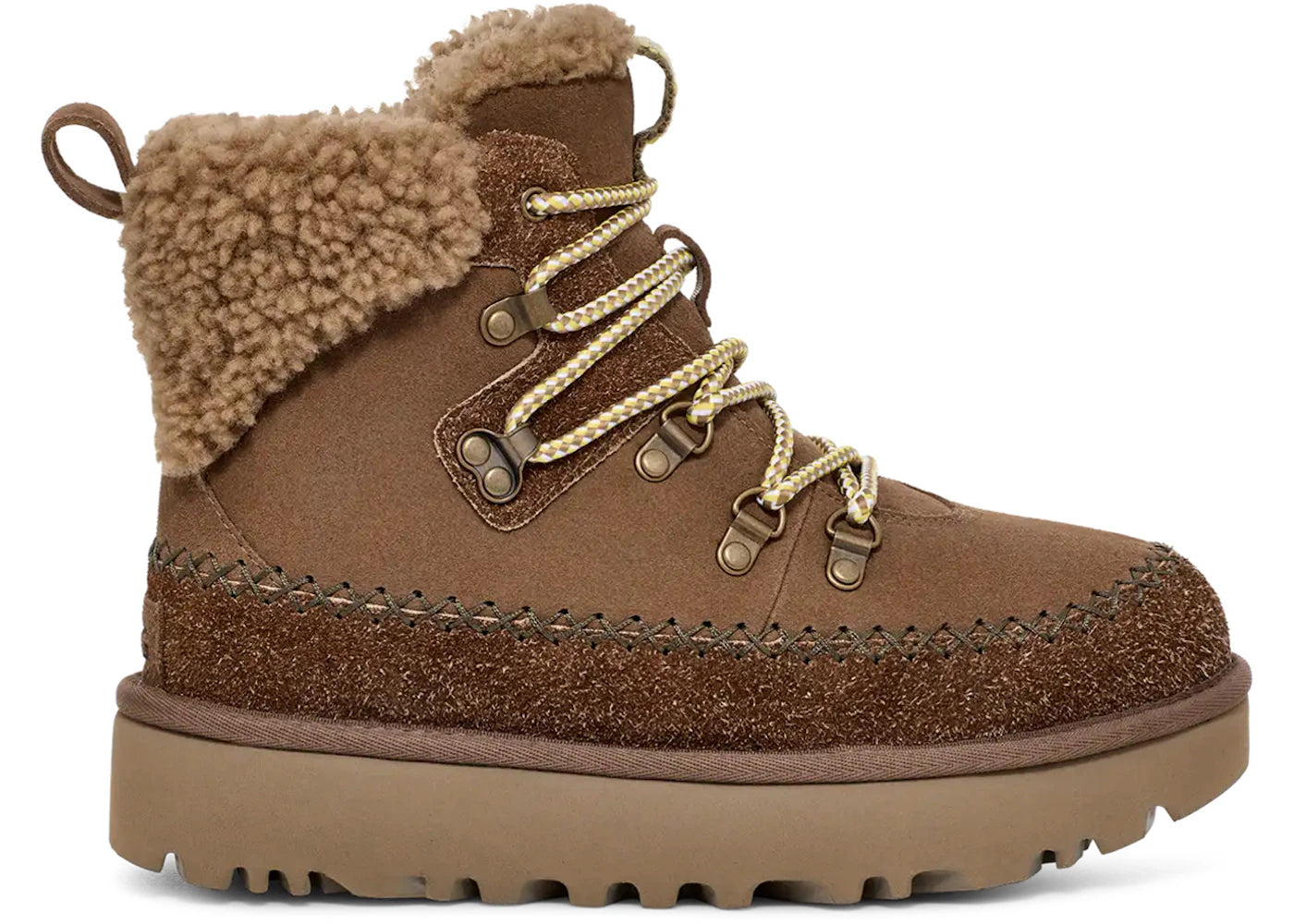 ugg classic alpine lace-up boot hickory (women's)
