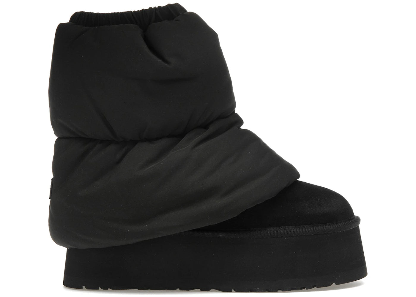 ugg classic mini dipper puffer boot black (women's)