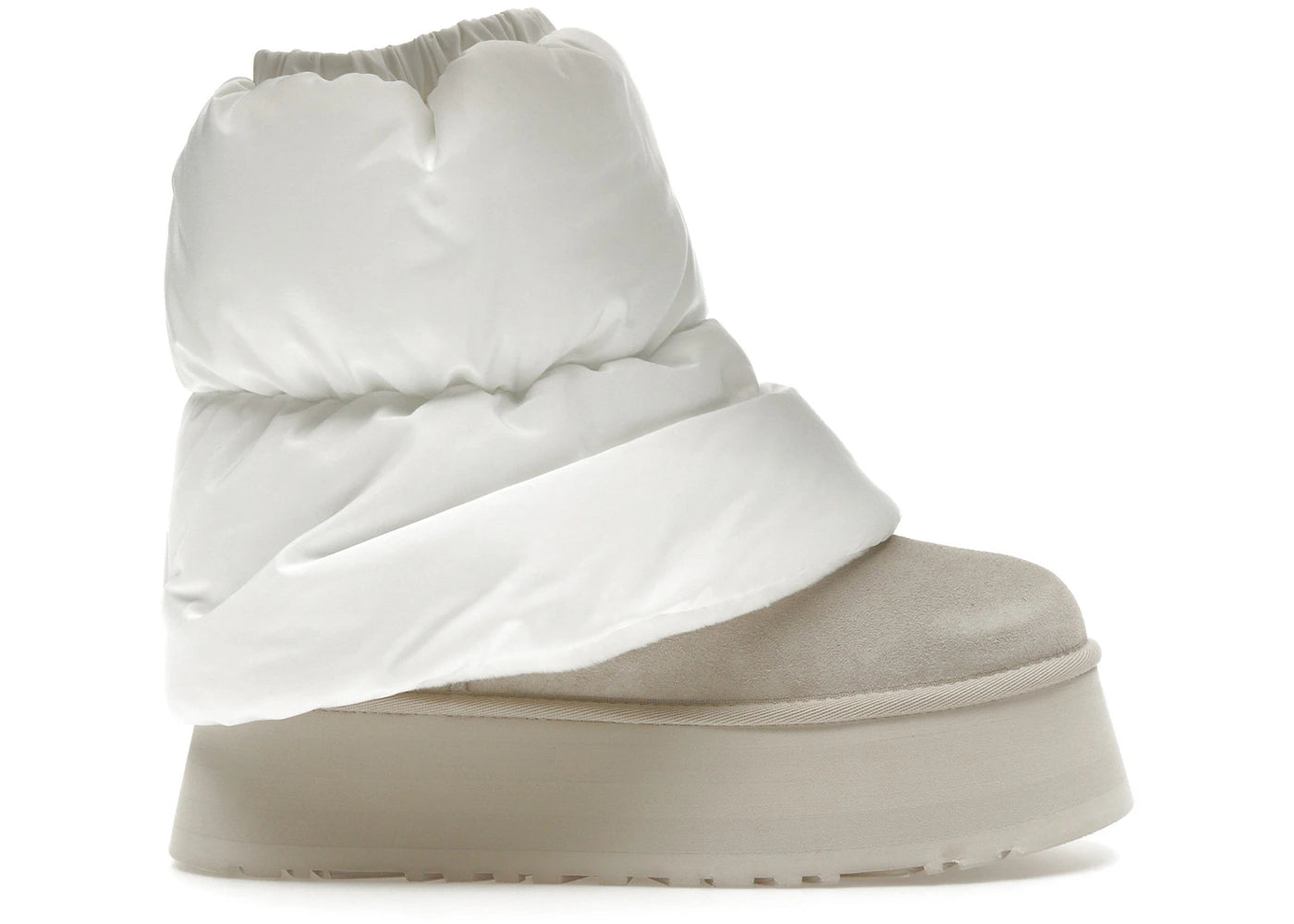 ugg classic mini dipper puffer boot white ceramic (women's)