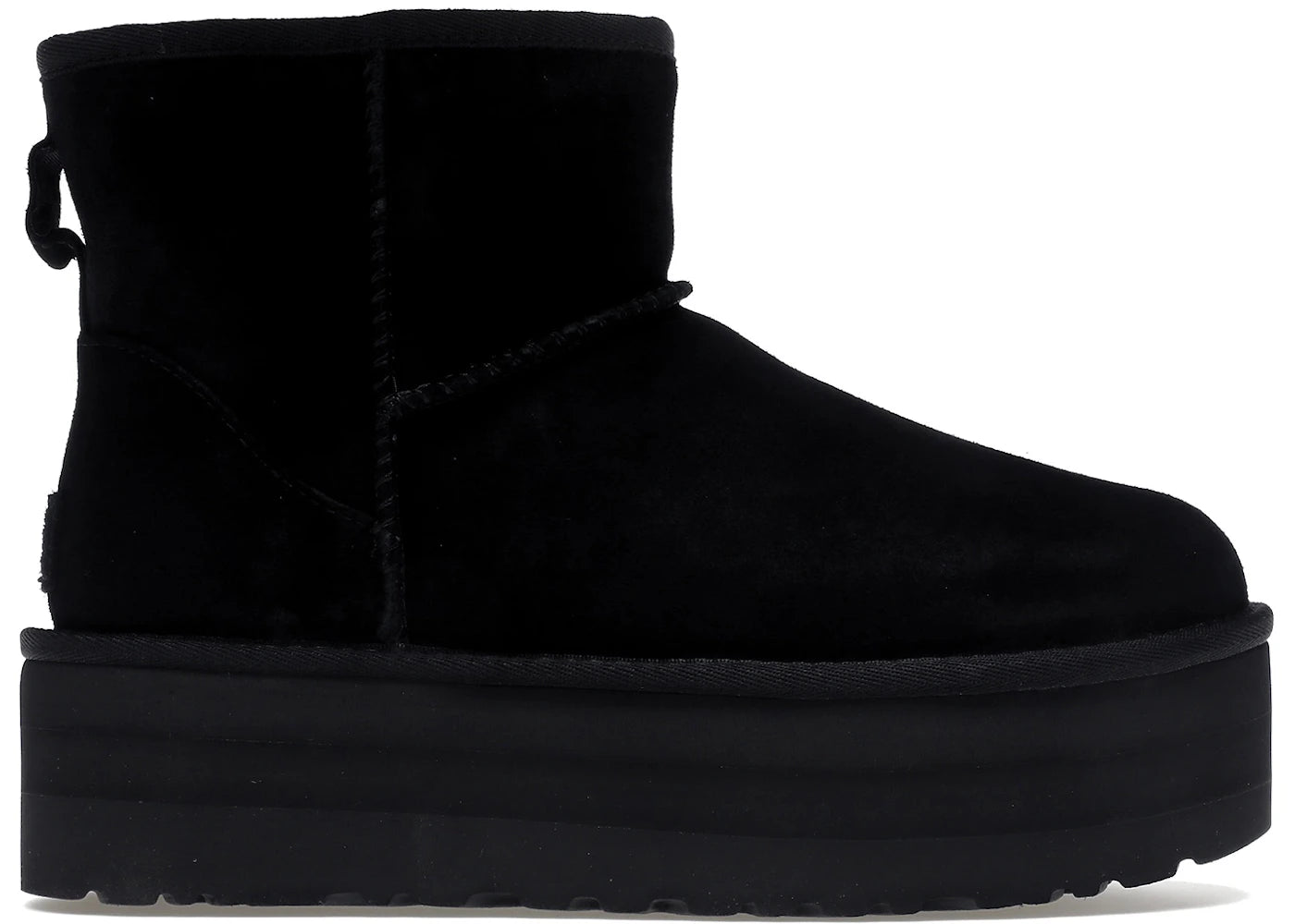 ugg classic mini platform boot black (women's)