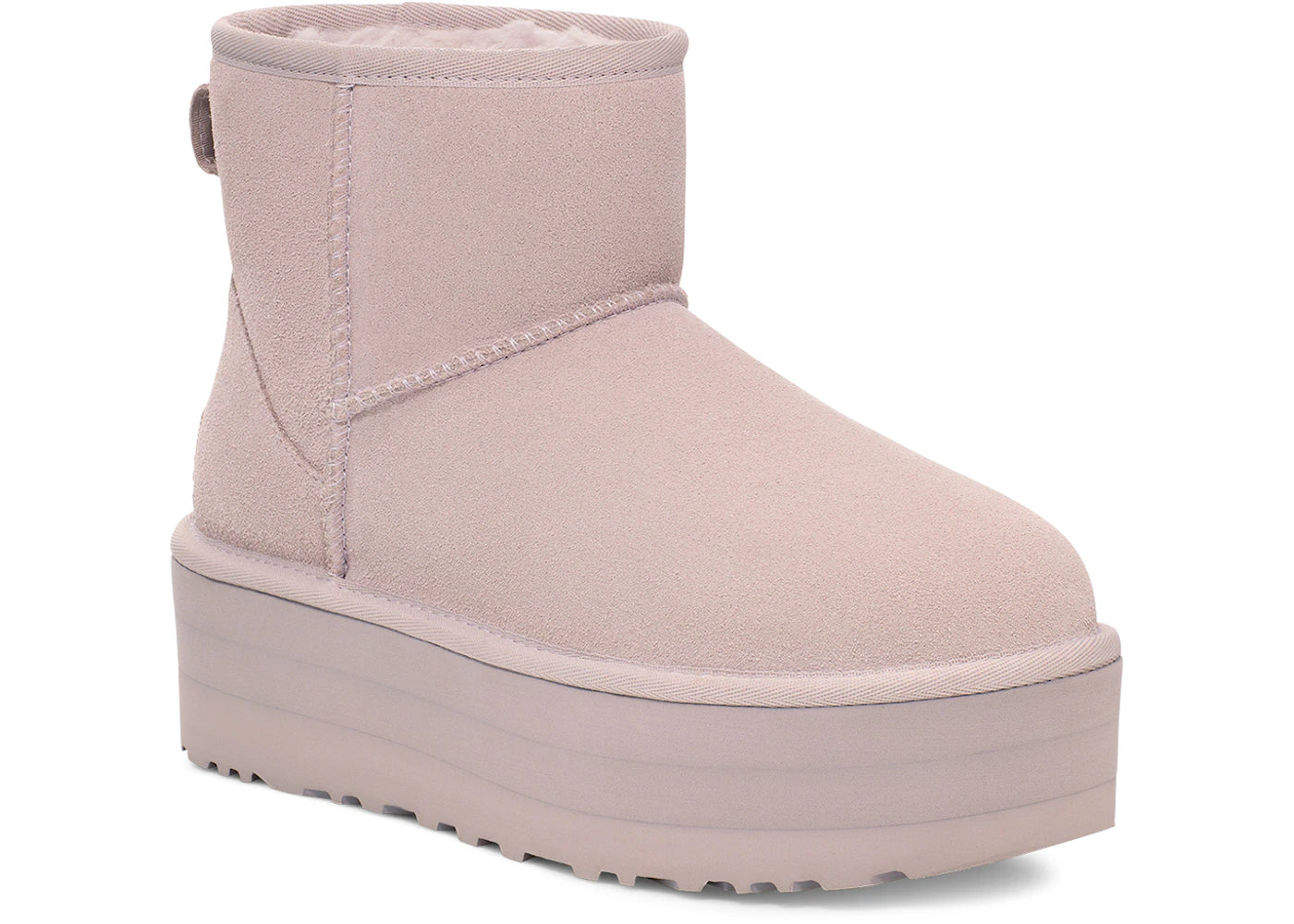 ugg classic mini platform boot pale smoke (women's)