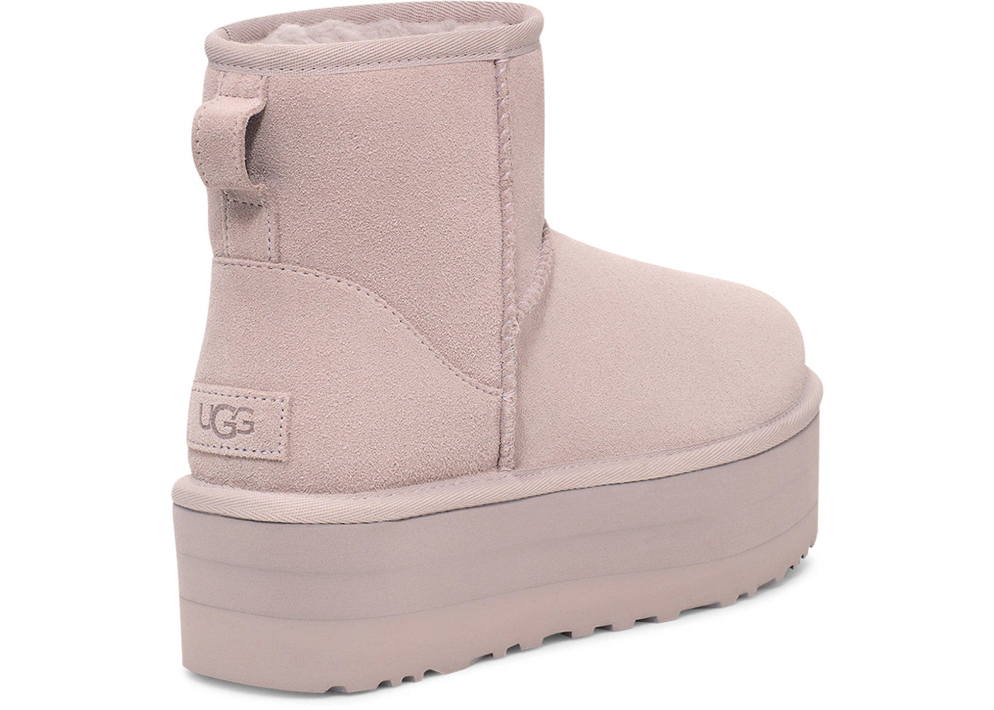 ugg classic mini platform boot pale smoke (women's)