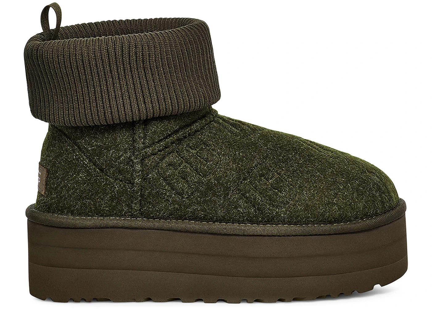 ugg classic mini platform felted boot forest night (women's)