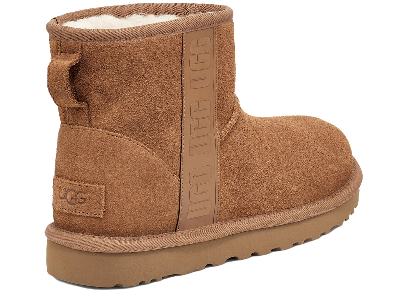 ugg classic mini side logo boot chestnut (women's)