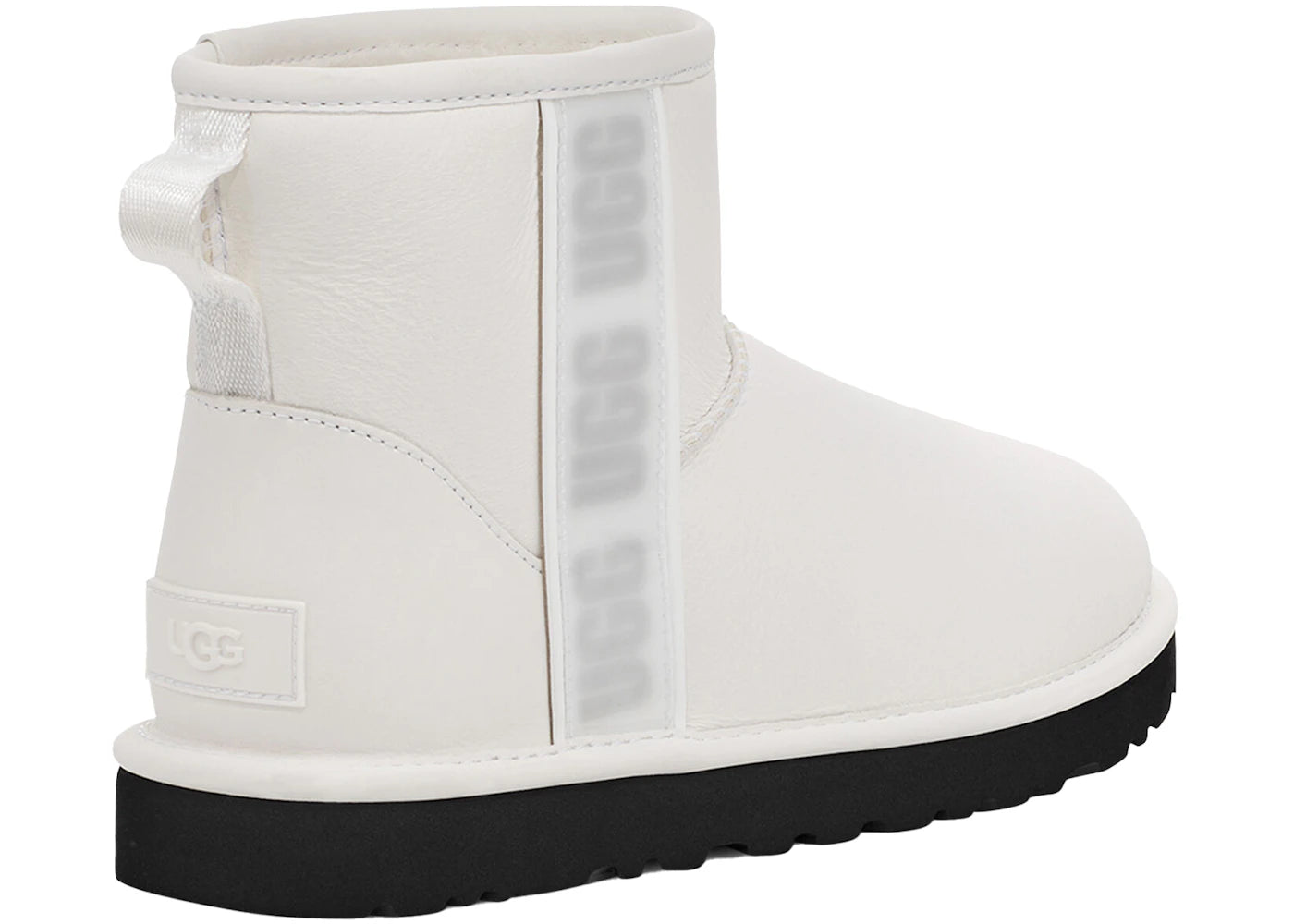 ugg classic mini side logo boot ultra matte white (women's)