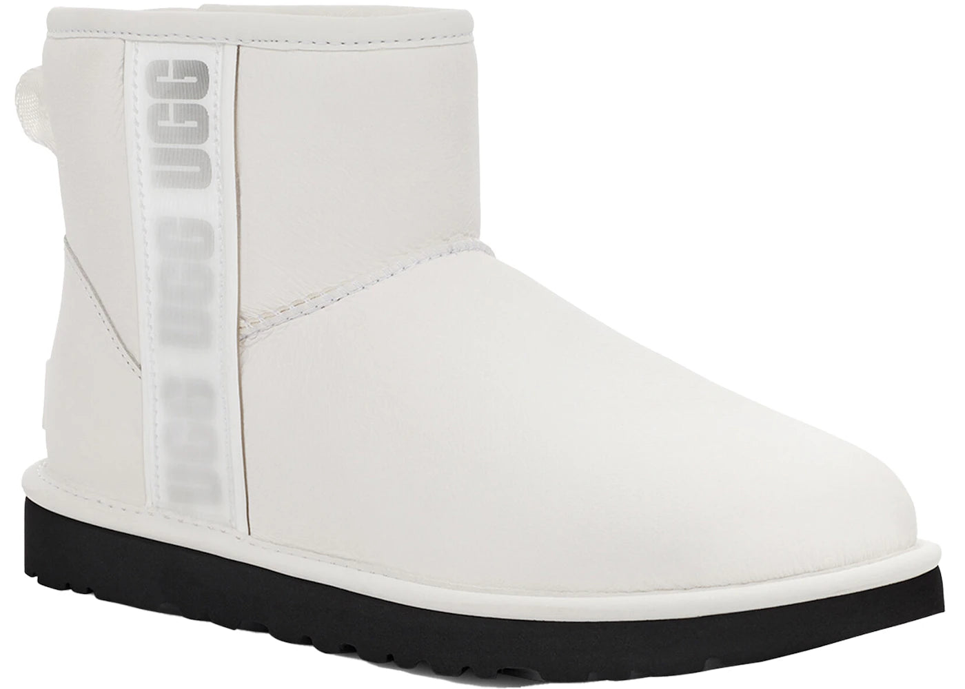 ugg classic mini side logo boot ultra matte white (women's)