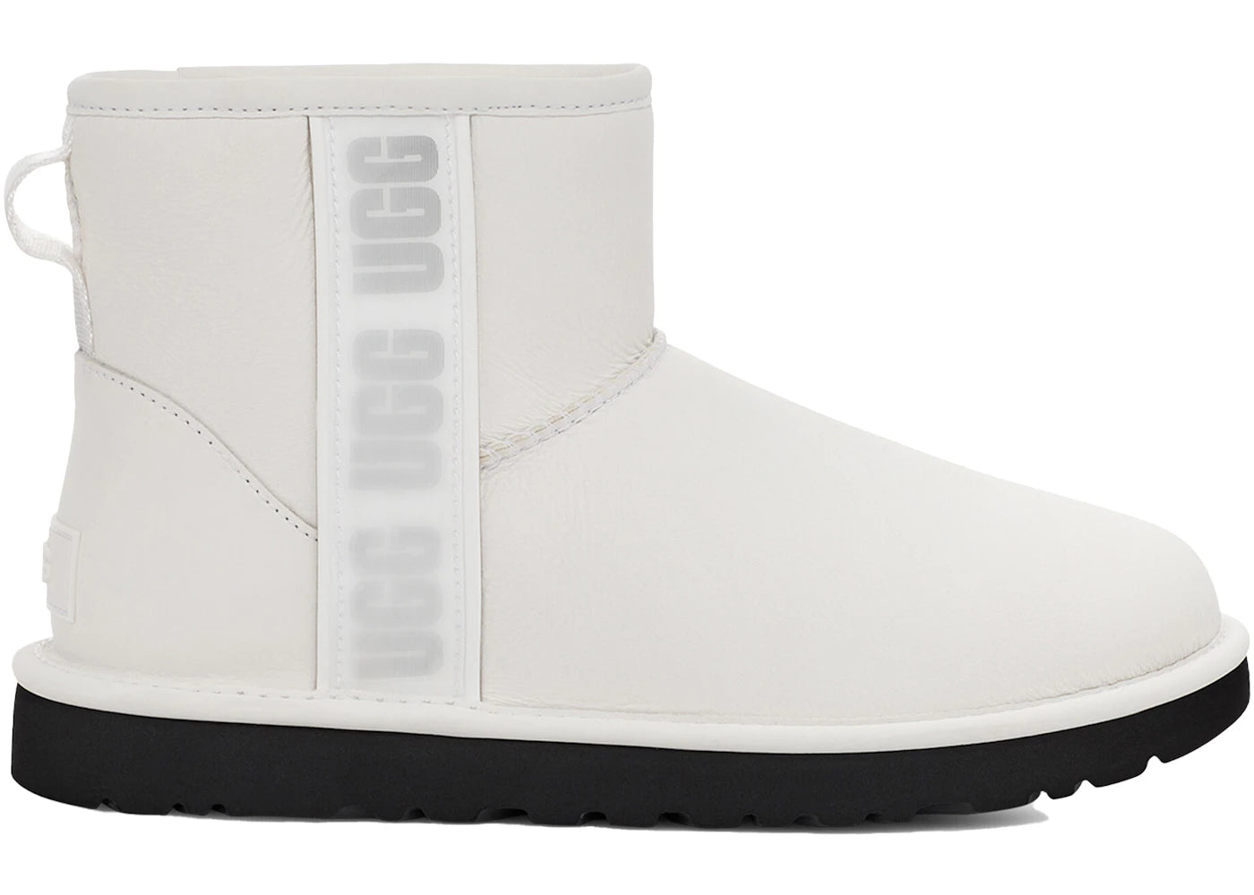 ugg classic mini side logo boot ultra matte white (women's)