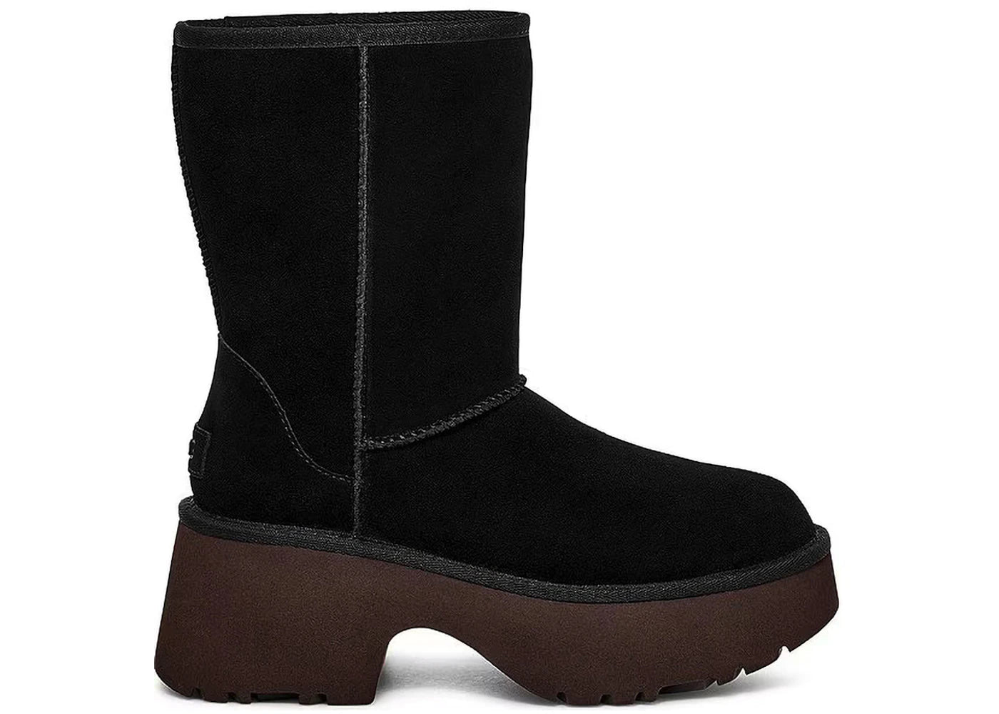 ugg classic short new heights boot black (women's)