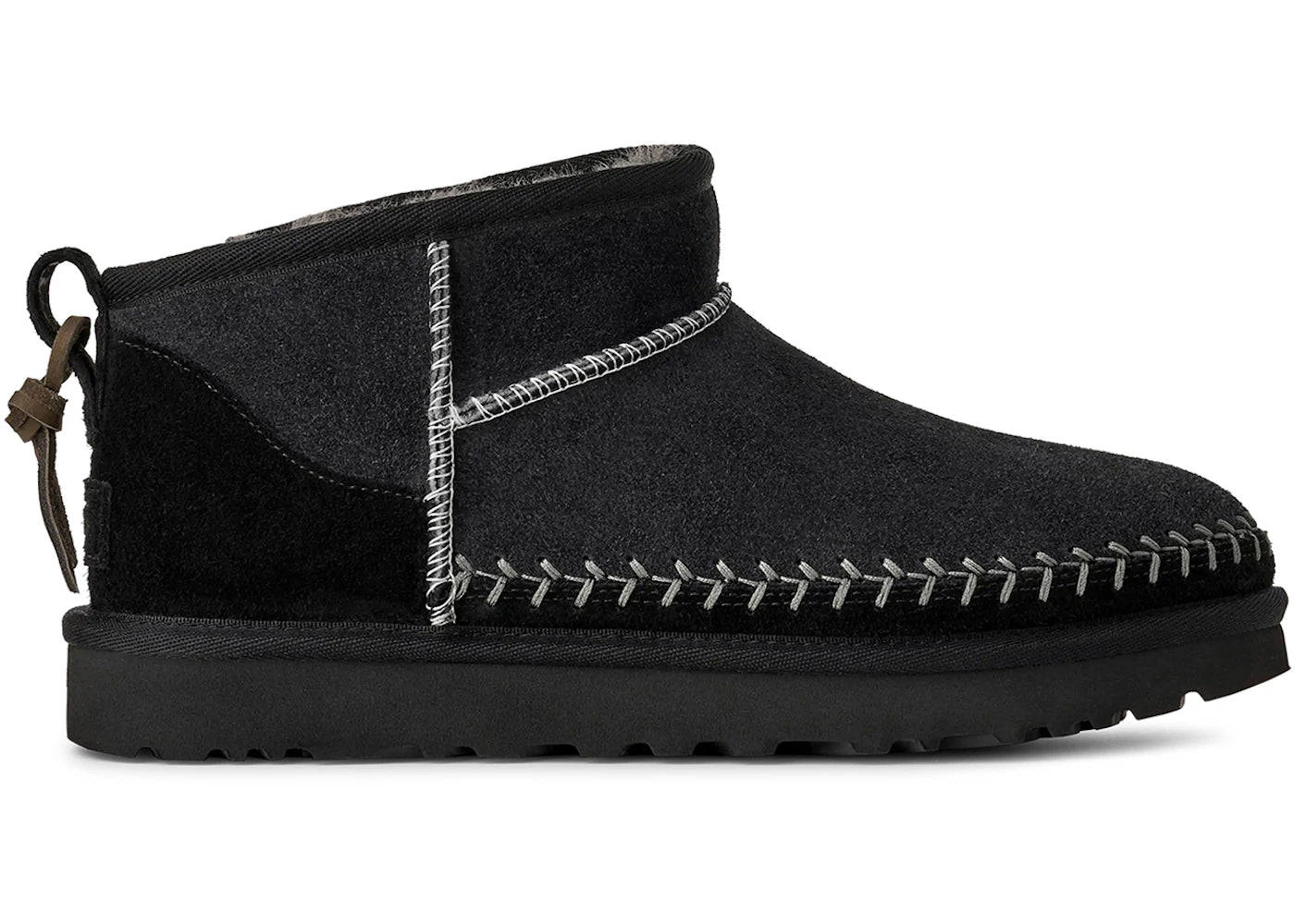 ugg classic ultra mini biarritz boot black (women's)