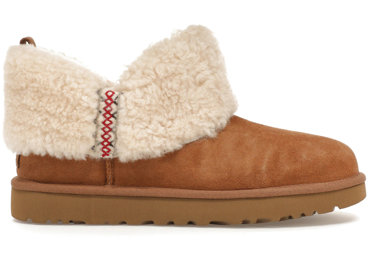 ugg classic ultra mini boot heritage braid chestnut (women's)