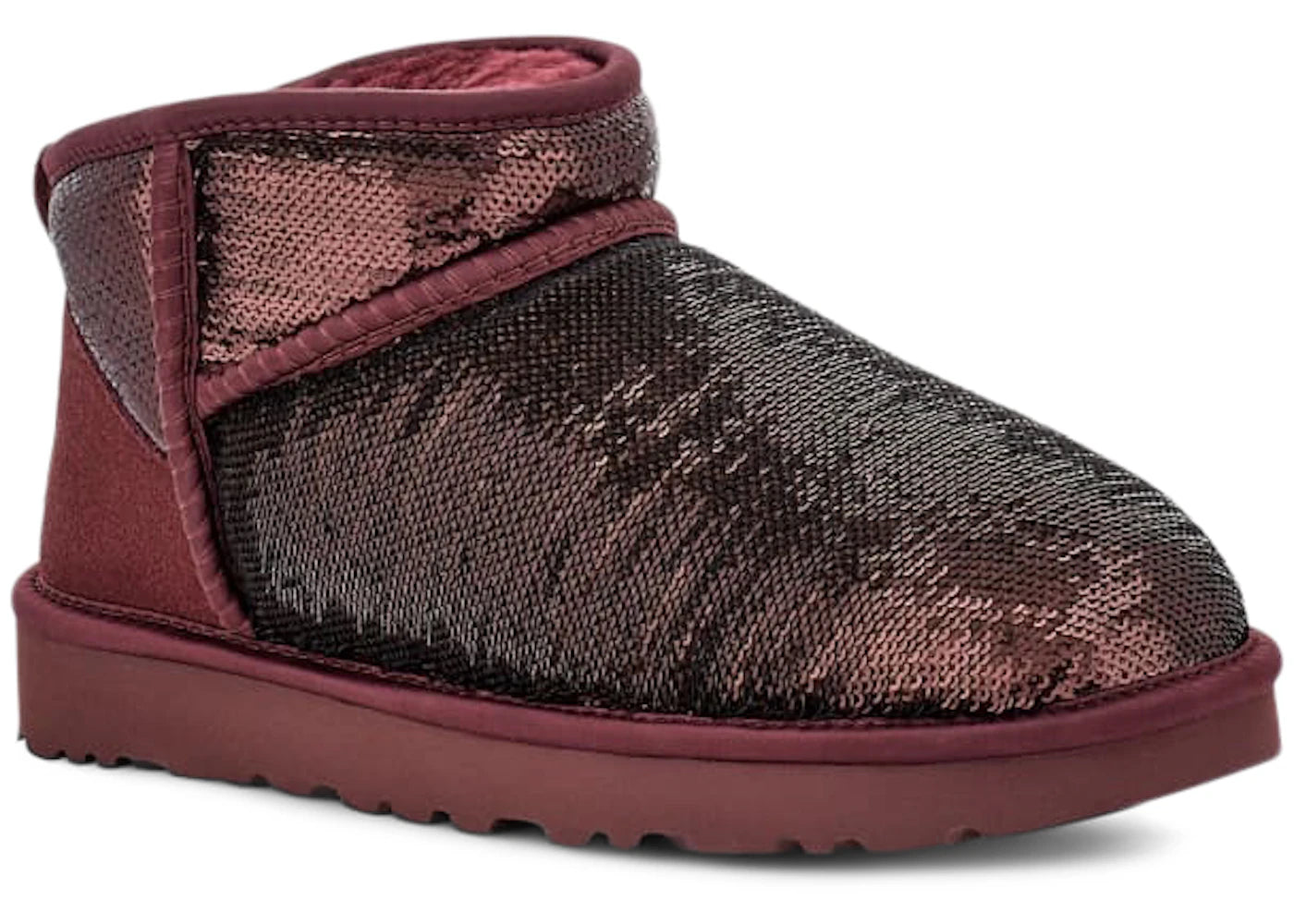 ugg classic ultra mini boot mirror ball wild grape (women's)