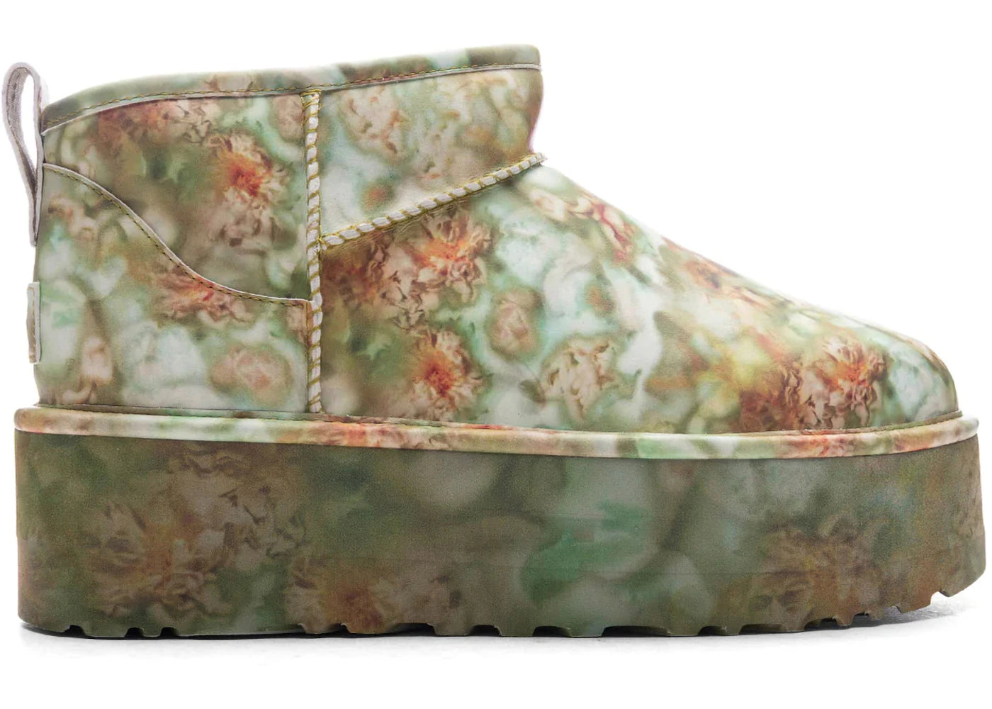 ugg classic ultra mini platform boot collina strada green floral