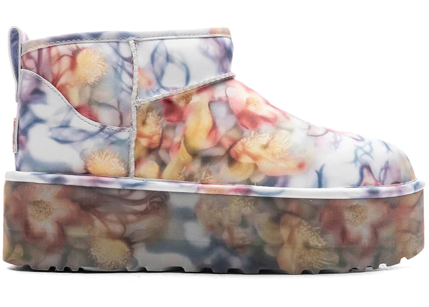 ugg classic ultra mini platform boot collina strada light blue floral