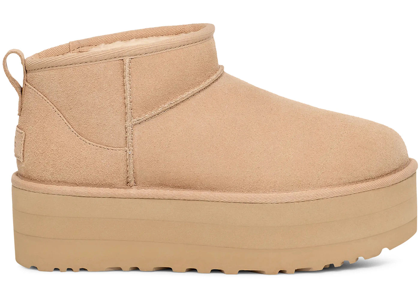 ugg classic ultra mini platform boot driftwood white pepper (women's)