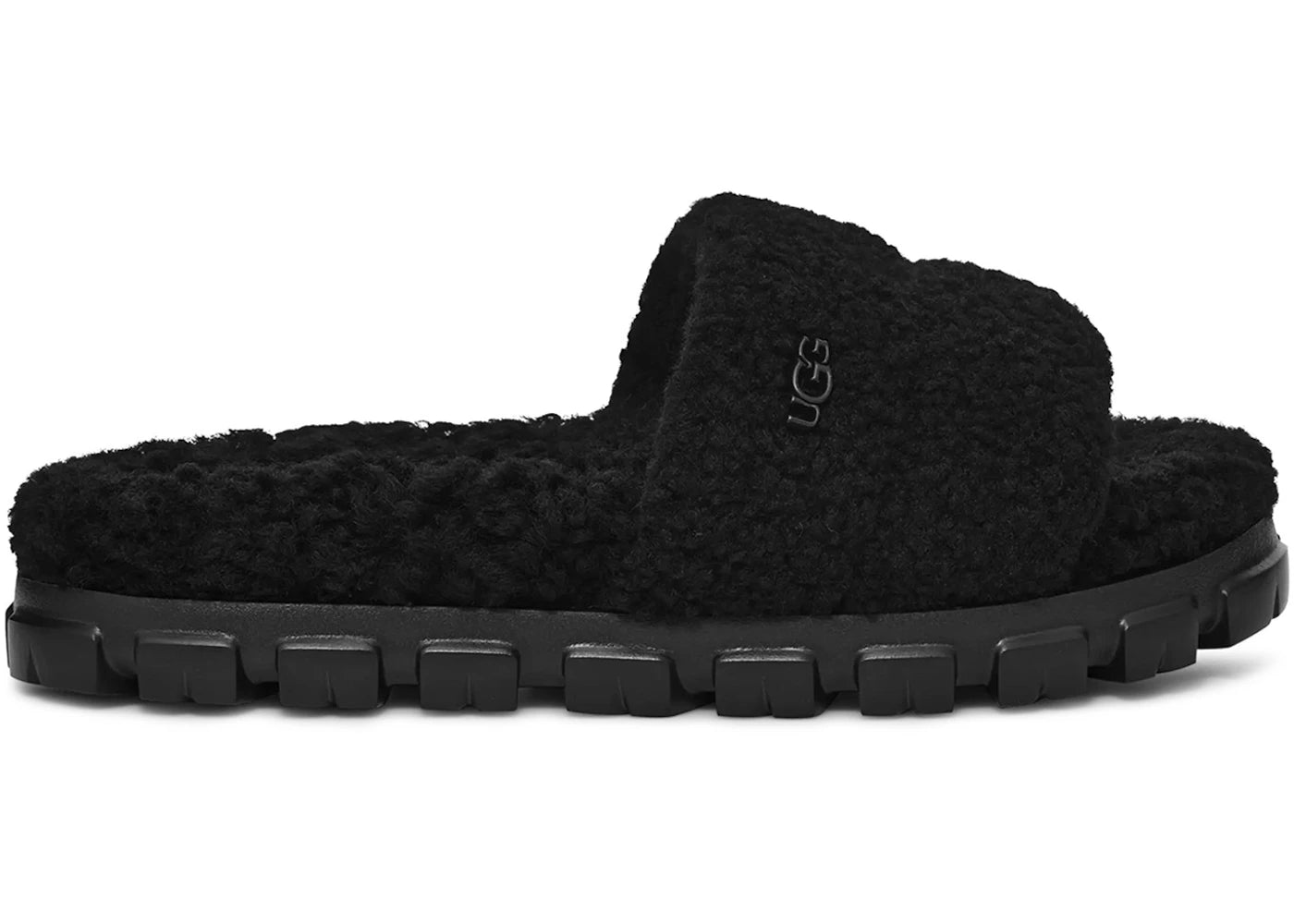 ugg cozetta curly slide black (women's)