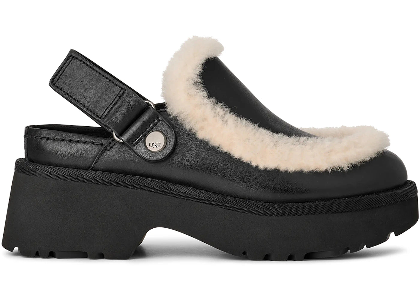 ugg esmee leather clog black (women's)
