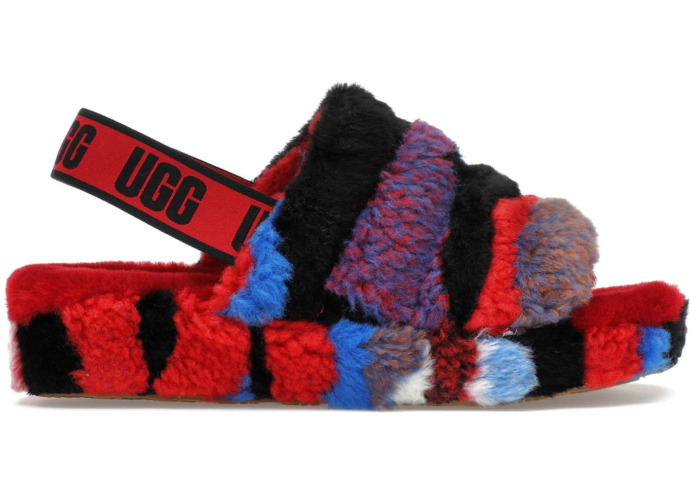 ugg fluff yeah slide cali collage red (women's)