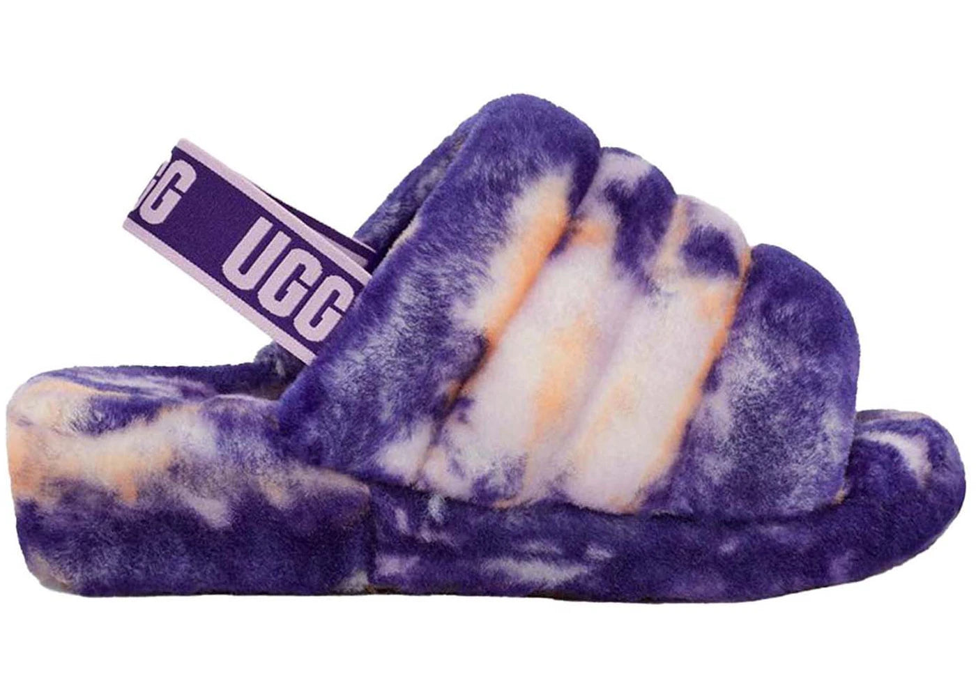 ugg fluff yeah slide marble violet night (women's)