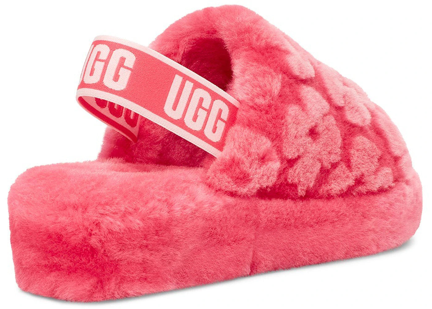 ugg fluff yeah slide poppy strawberry (women's)