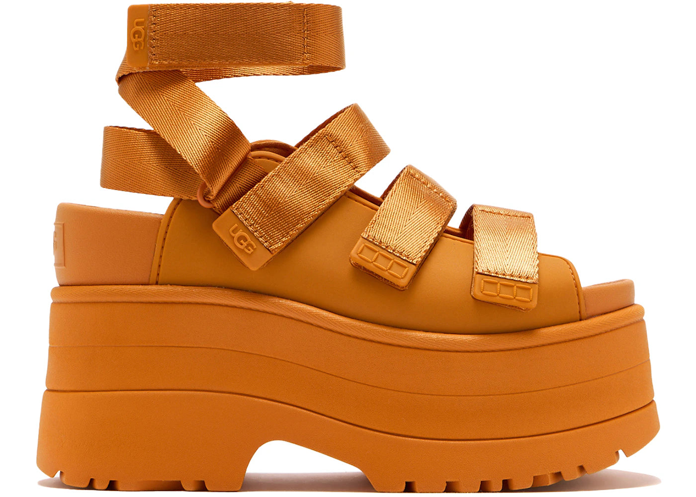 ugg goldenrise platform sandals dark apricot (women's)