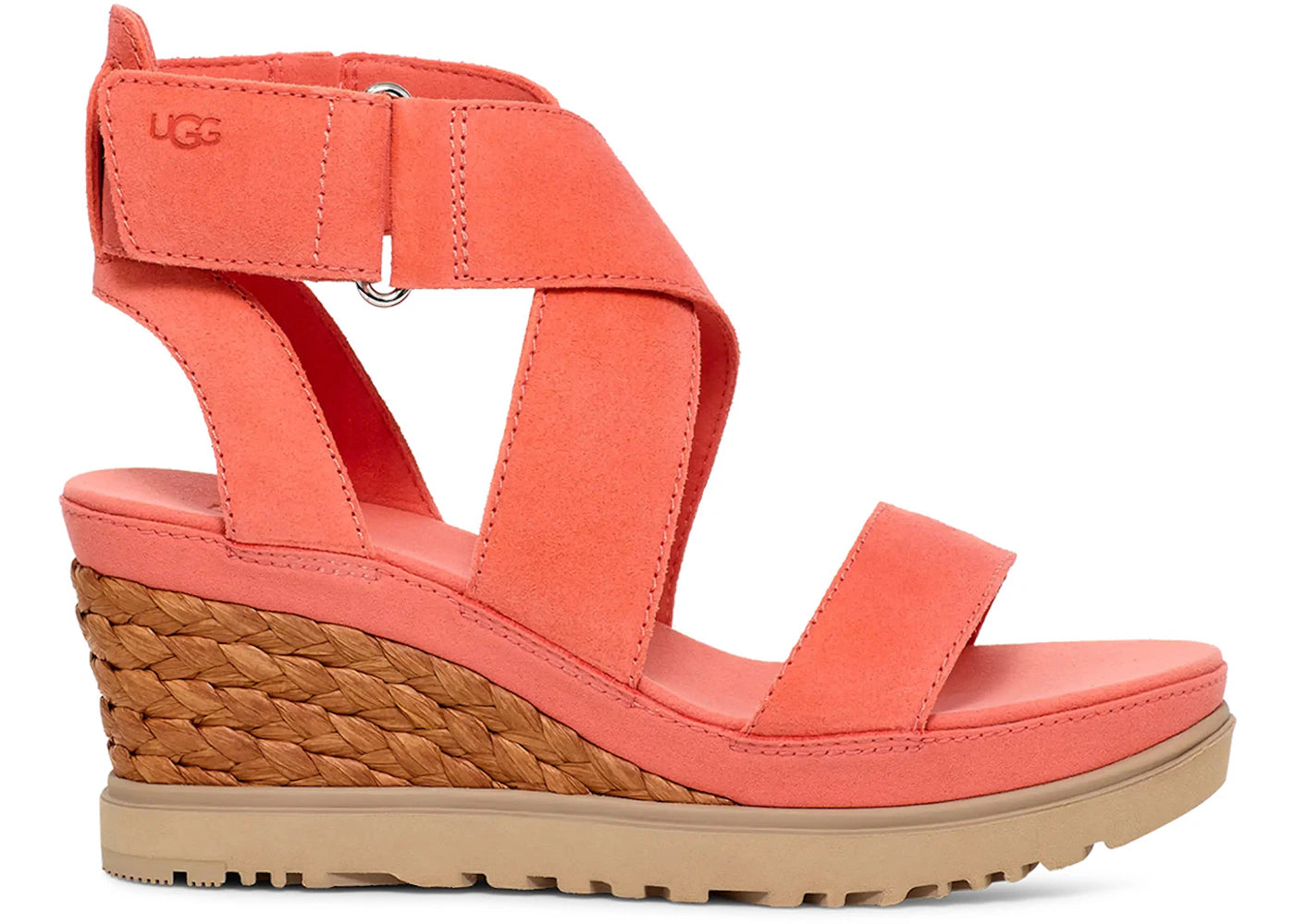 ugg ileana ankle sandal vibrant coral (women's)