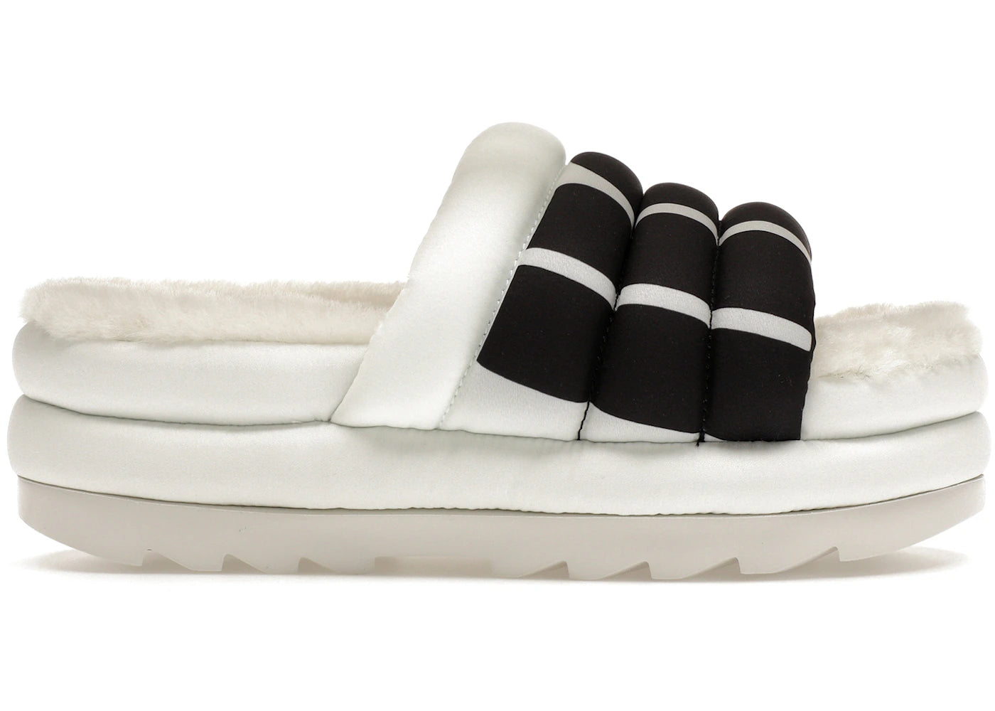 ugg maxi slide logo white (women's)