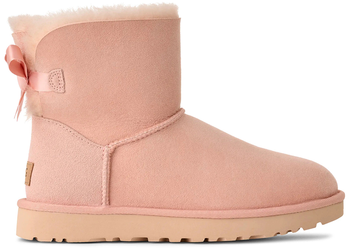 ugg mini bailey bow ii beige blush (women's)