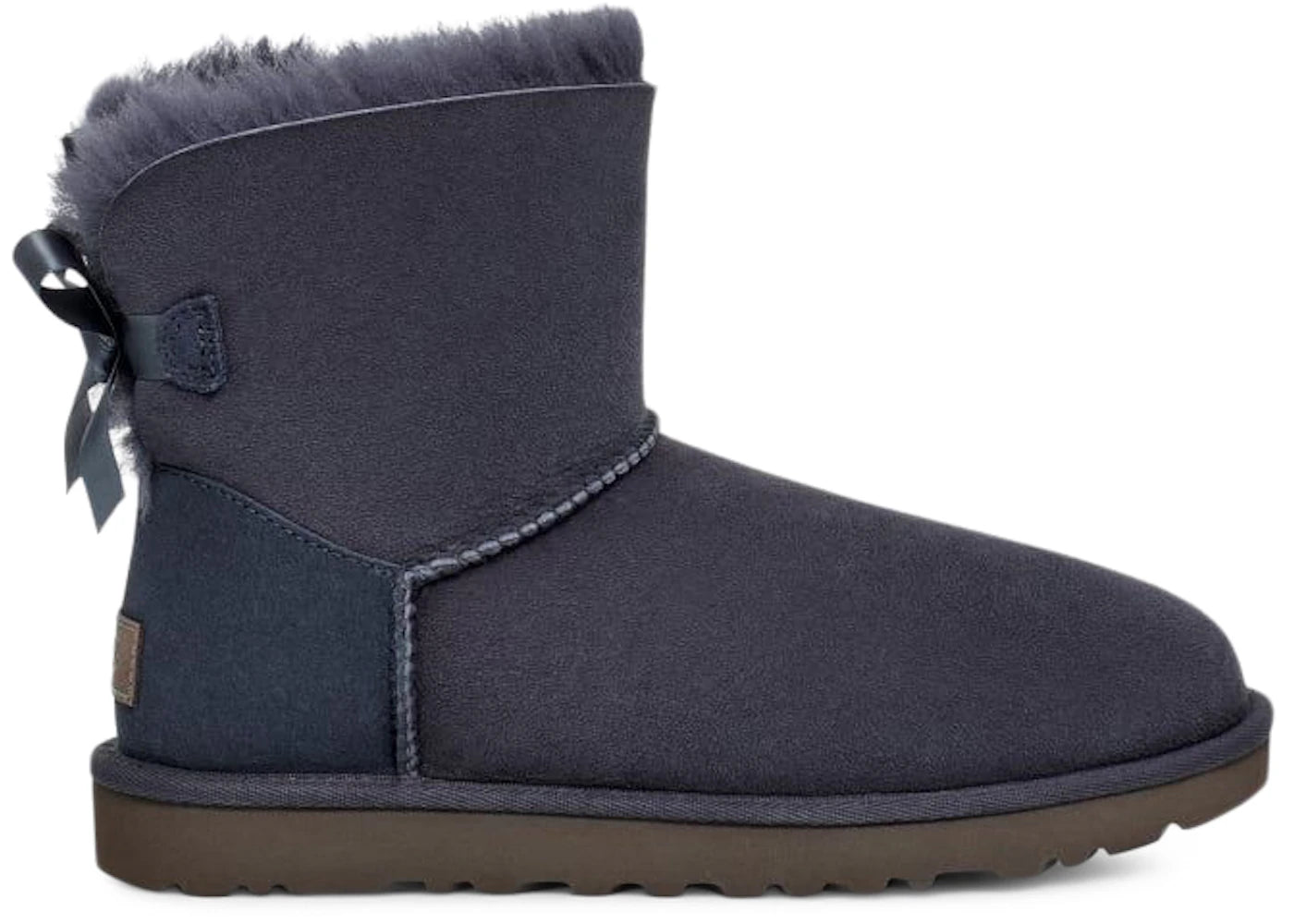 ugg mini bailey bow ii boot eve blue (women's)