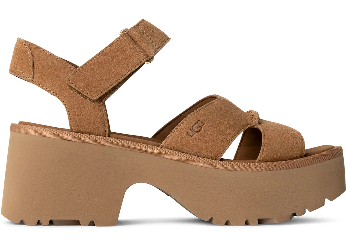 ugg new heights ankle strap sandal chestnut (women's)