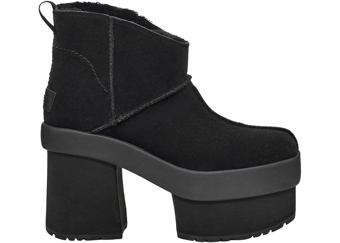 ugg new heights platform mini boot black (women's)