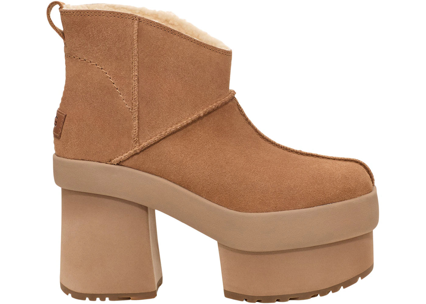 ugg new heights platform mini boot chestnut (women's)