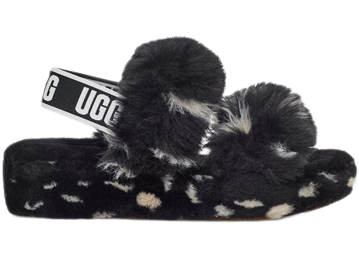 ugg oh yeah spots slide black (women's)