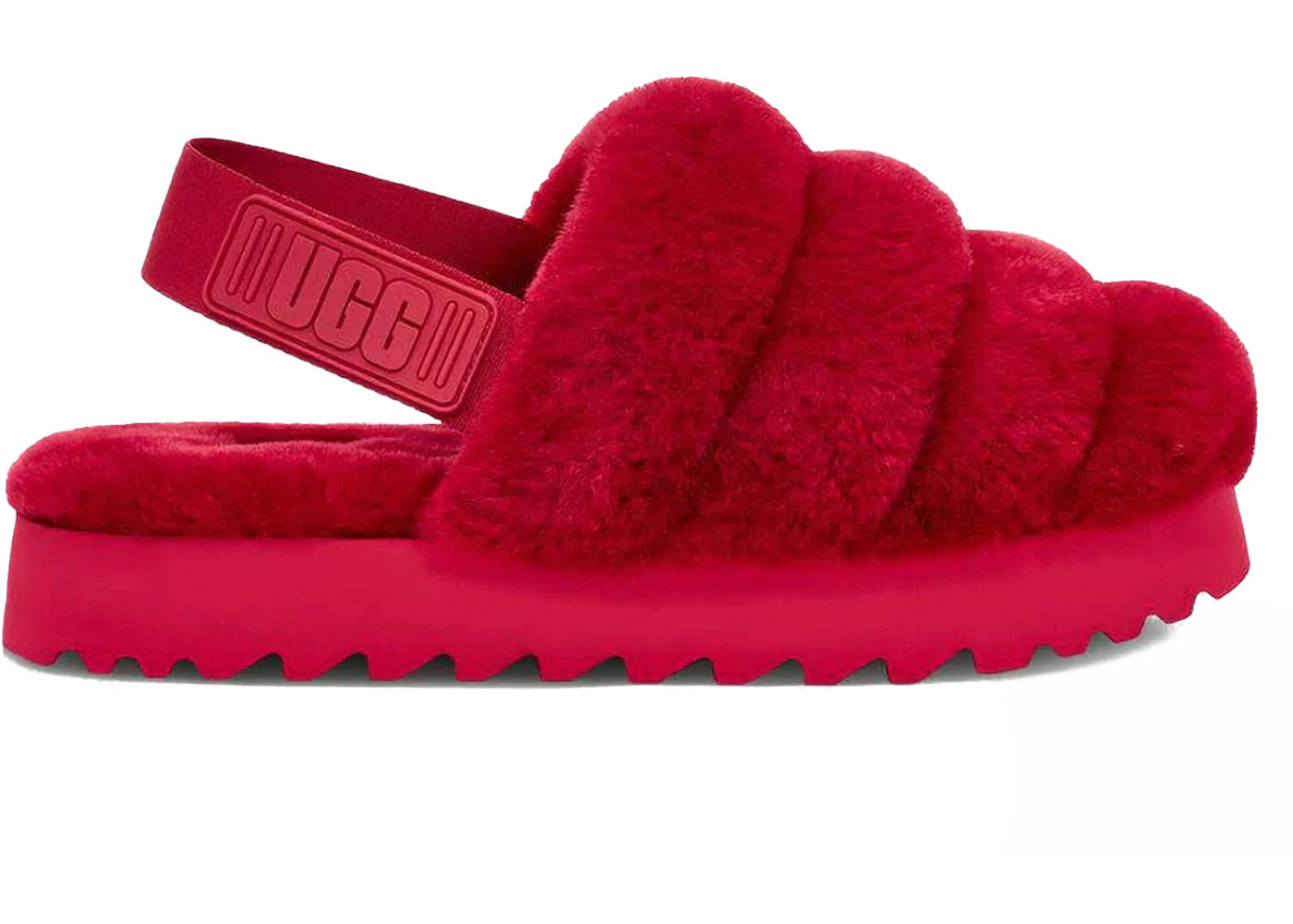 ugg super fluff slipper ribbon red (women's)