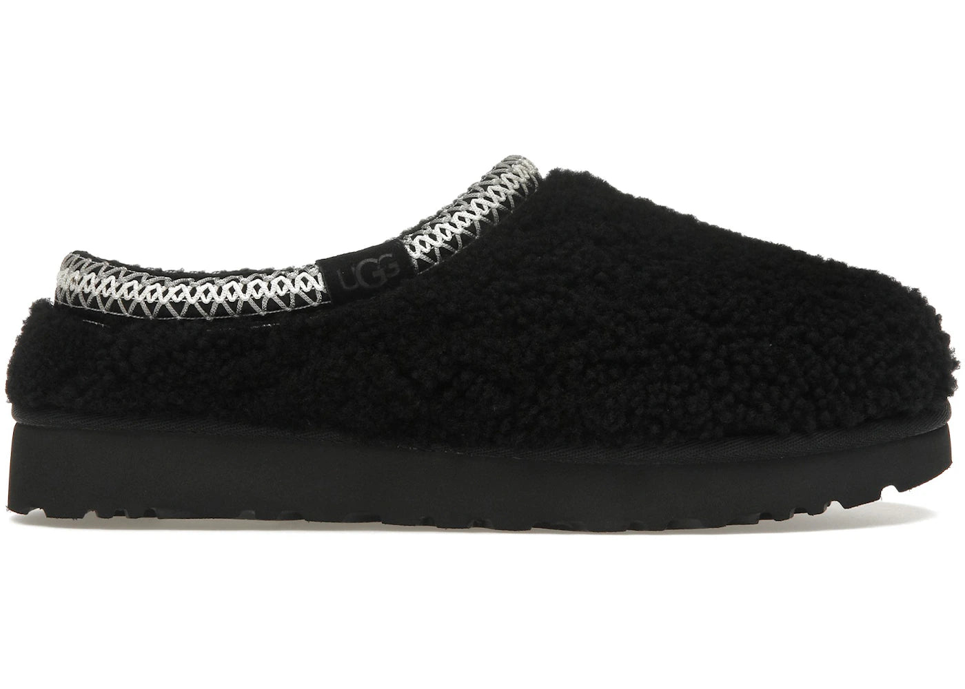 ugg tasman maxi curly slipper black (women's)