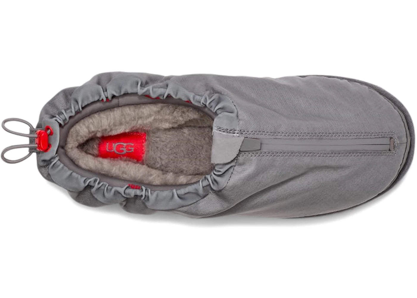 ugg tasman shroud zip slipper dark grey