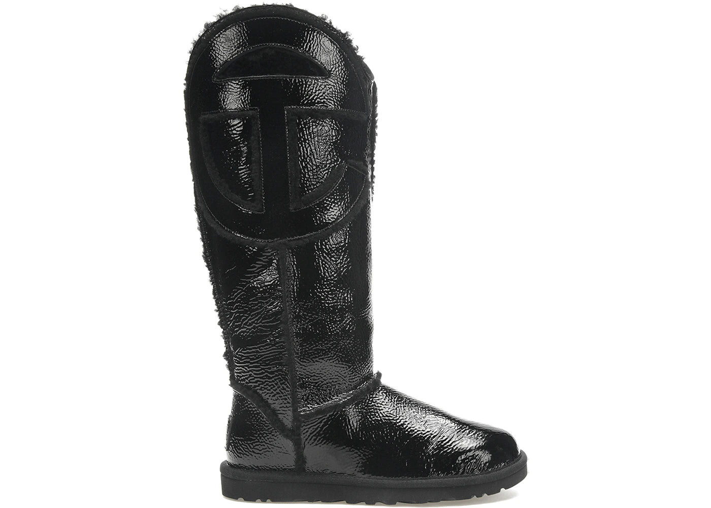 ugg x telfar logo tall crinkle black