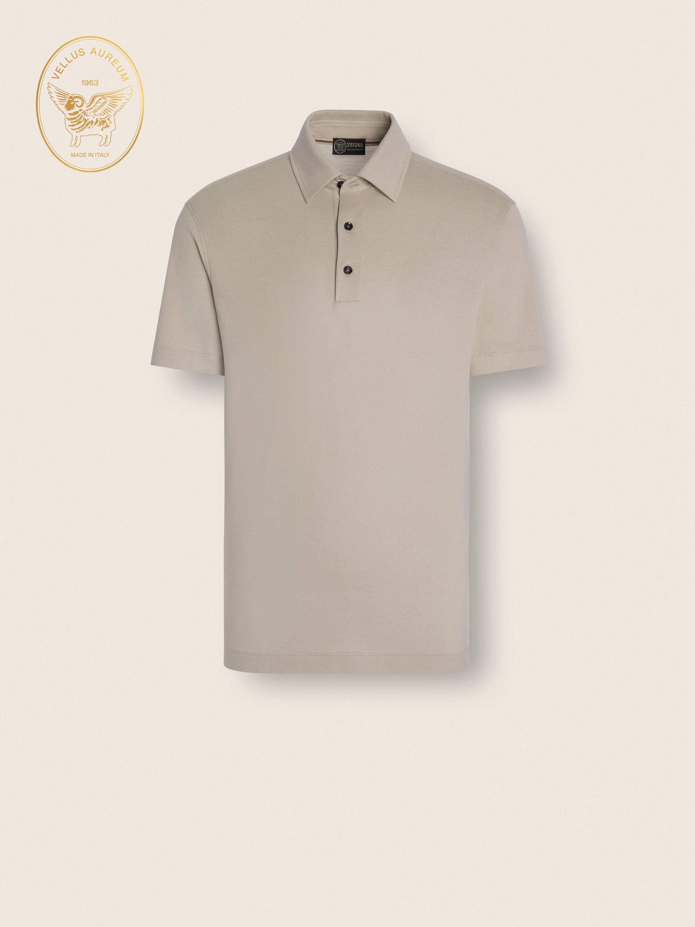 Zegna Light Taupe Vellus Aureum Polo Shirt