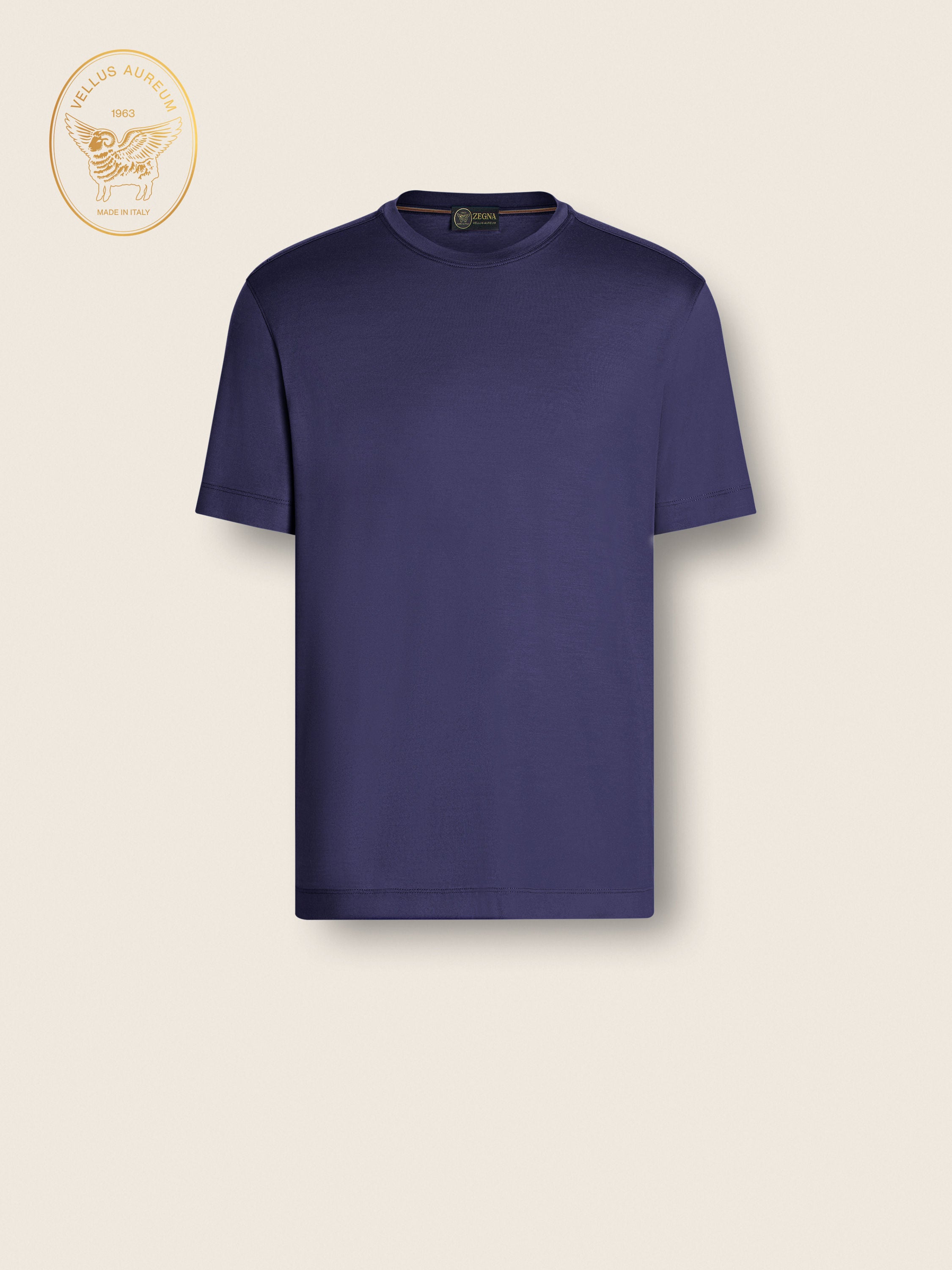 Zegna Ink Blue Vellus Aureum T-Shirt