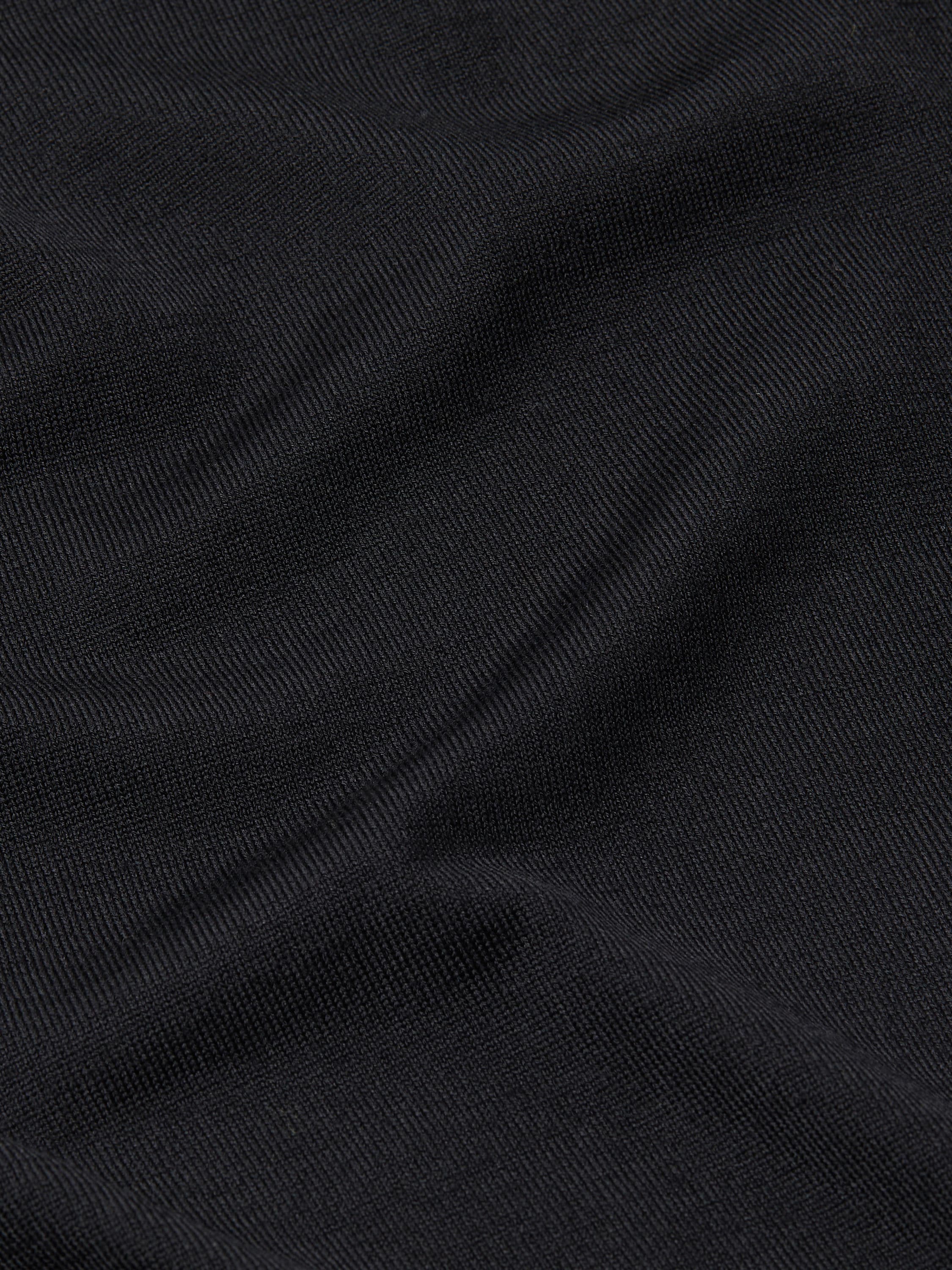 Zegna Black Wool Full Zip Cardigan