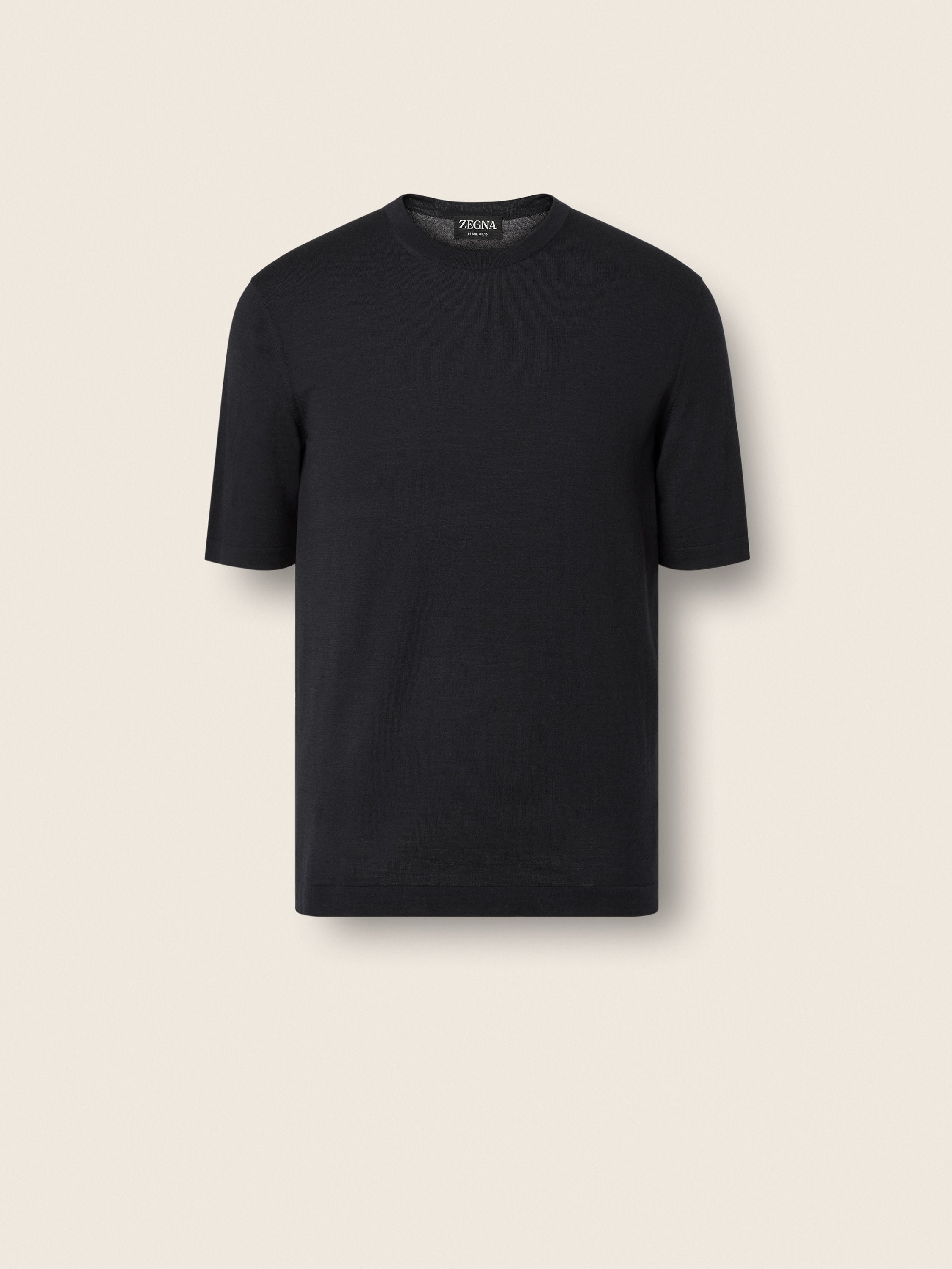 Zegna Black Wool T-Shirt