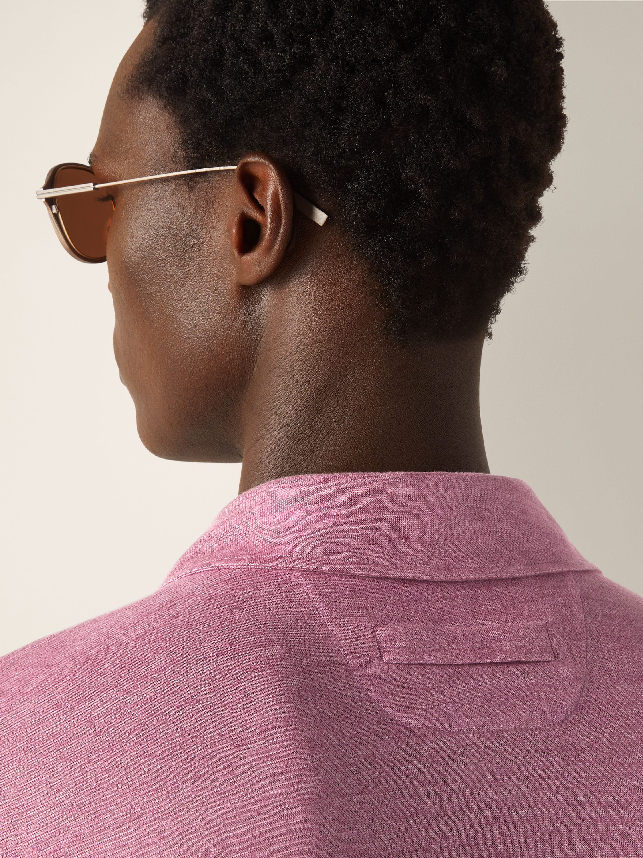 Zegna Pink Oasi Lino Polo Shirt