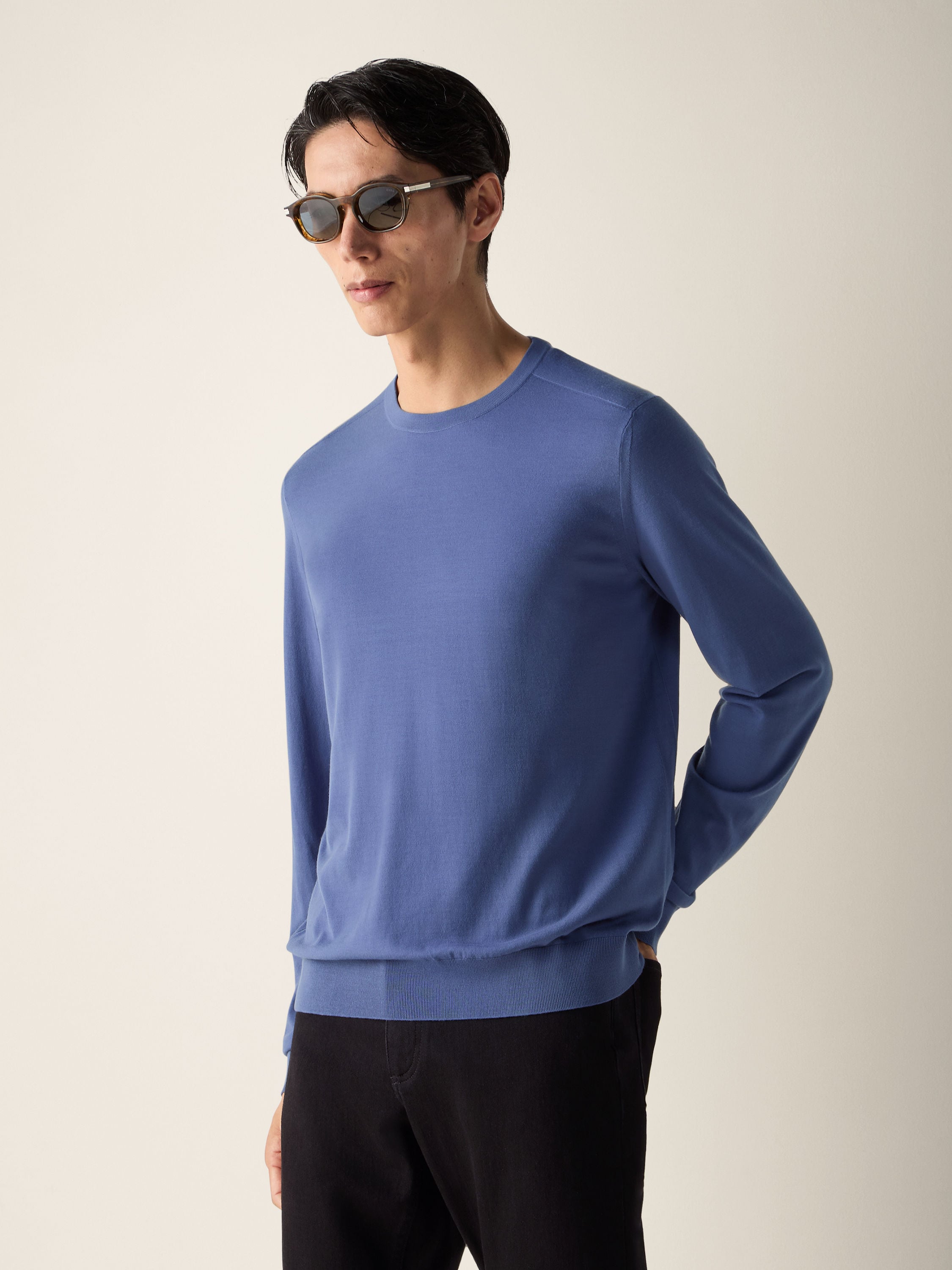 Zegna Lilac Vellus Aureum Crewneck