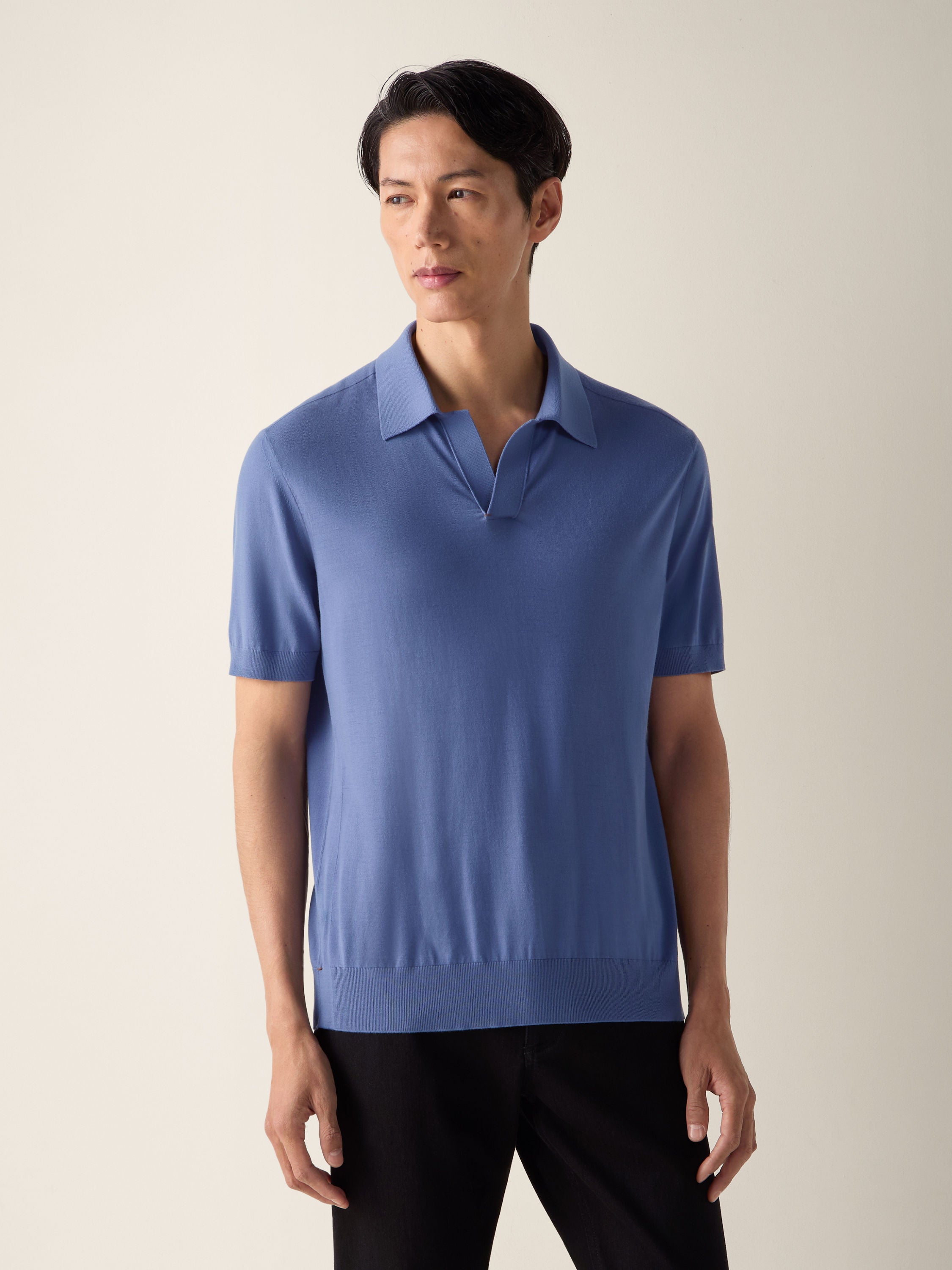 Zegna Lilac Vellus Aureum Polo Shirt