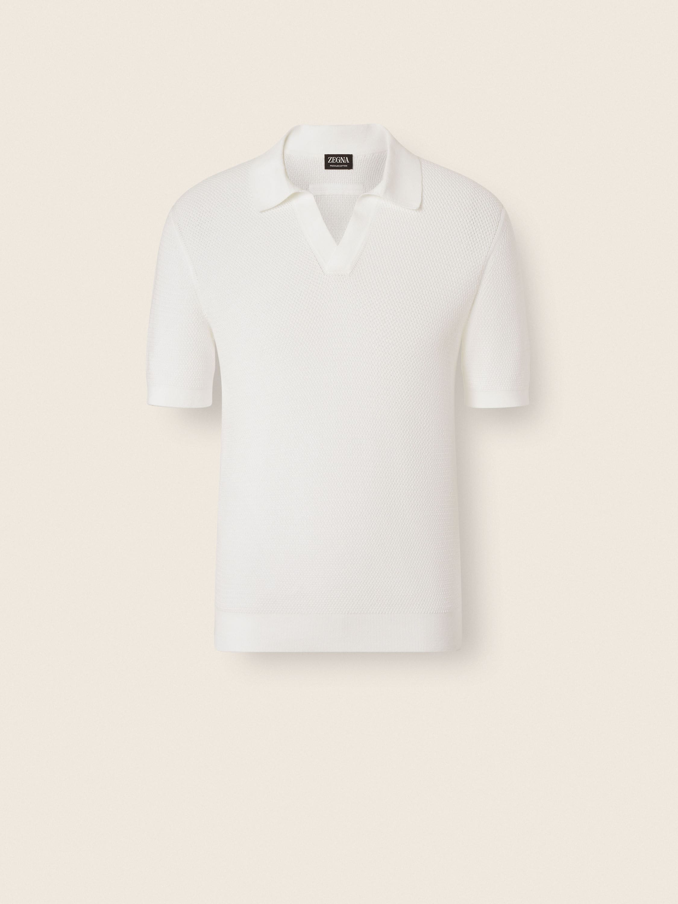 Zegna White Premium Cotton Polo Shirt