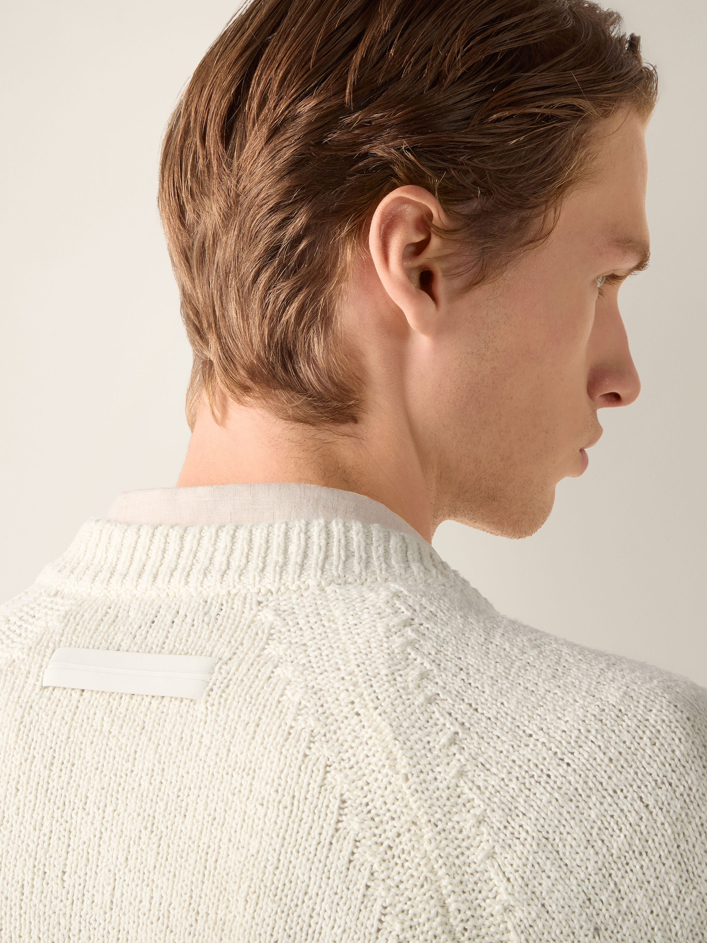 Zegna White Cotton V-Neck