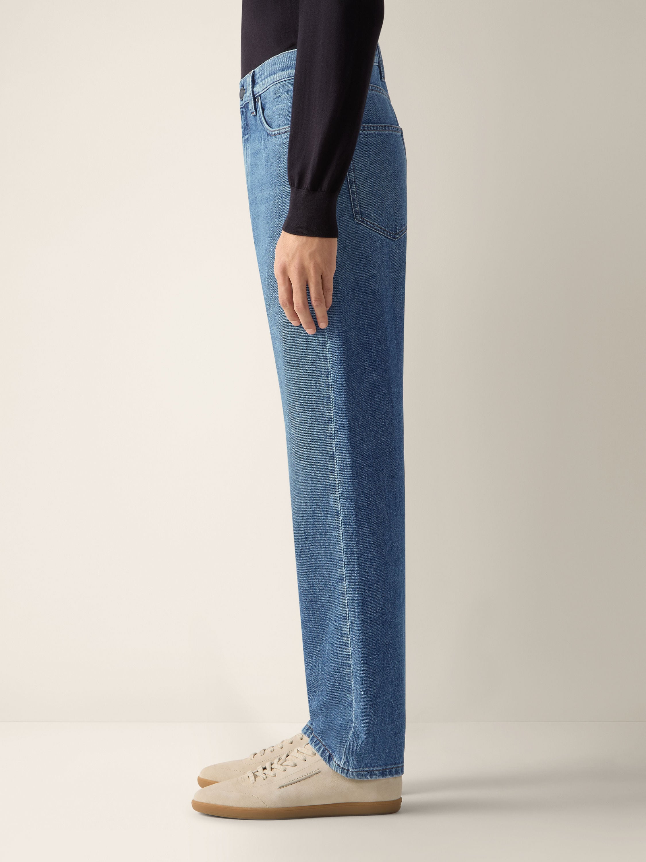 Zegna Light Blue Bleached Cotton Roccia Jeans