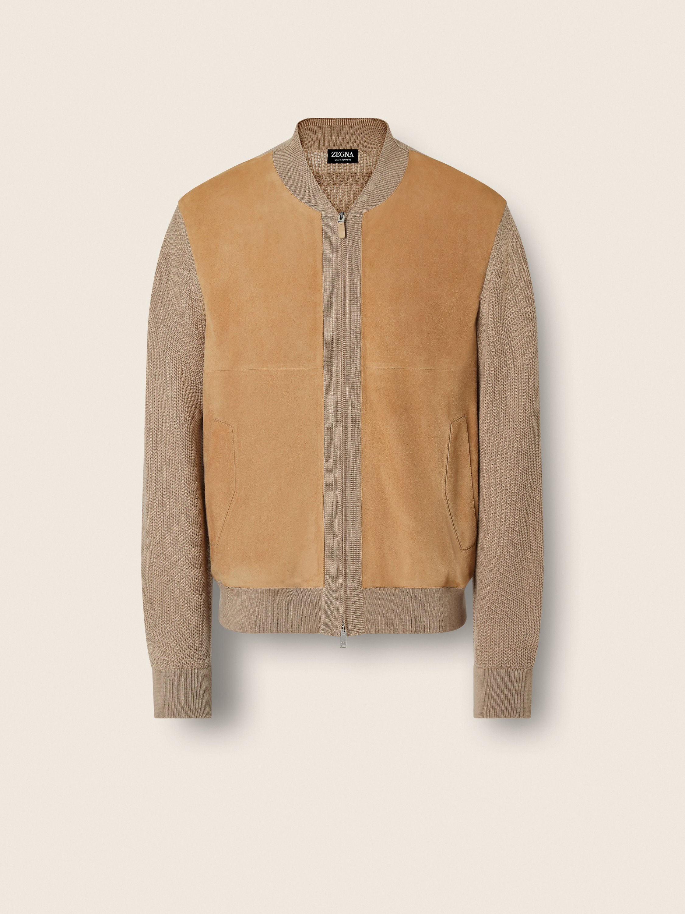 Zegna Beige Cashmere Bomber